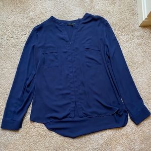Ro & De Chiffon Long-sleeve Top